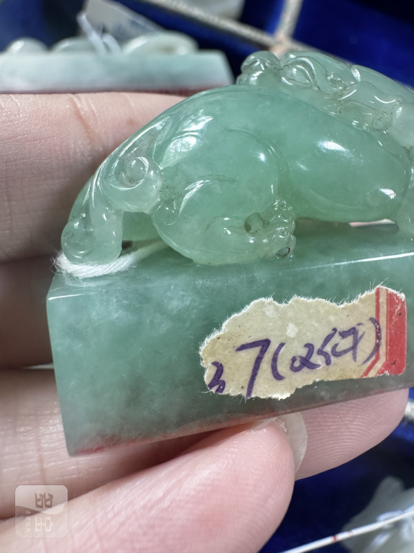 清 翡翠天禄钮印 - 图6